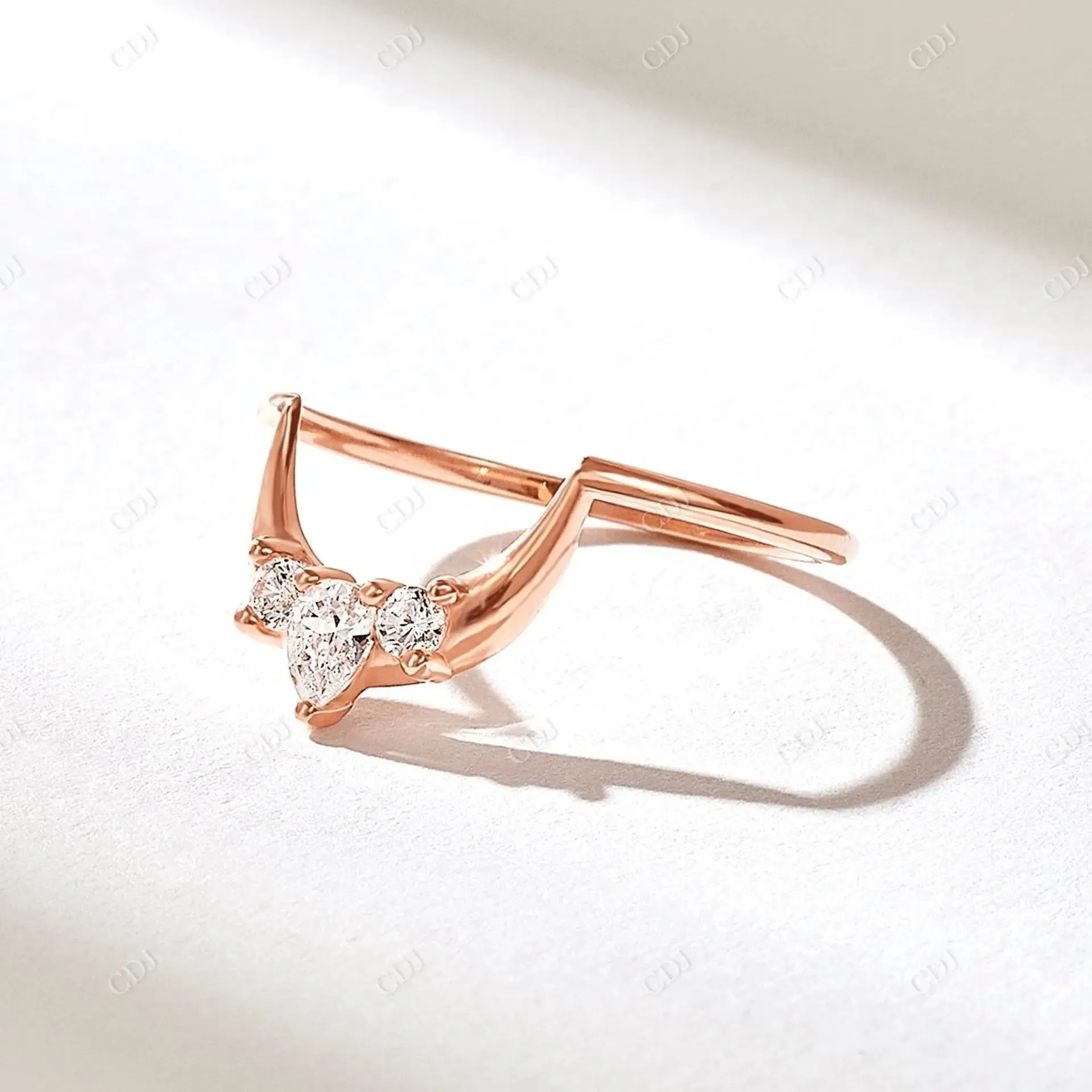 0.21CTW Lab Grown Diamond Tiara Curve Wedding Band