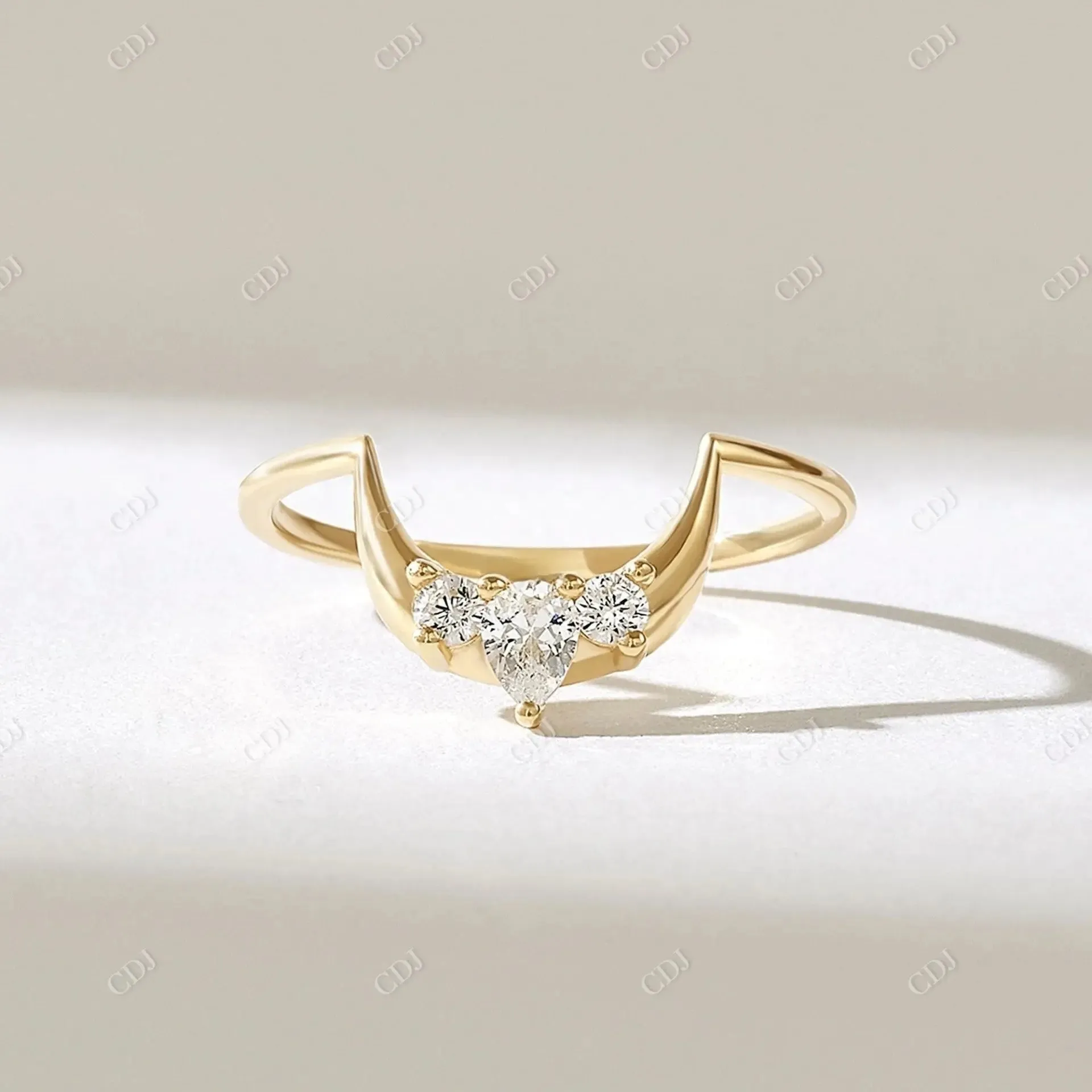 0.21CTW Lab Grown Diamond Tiara Curve Wedding Band
