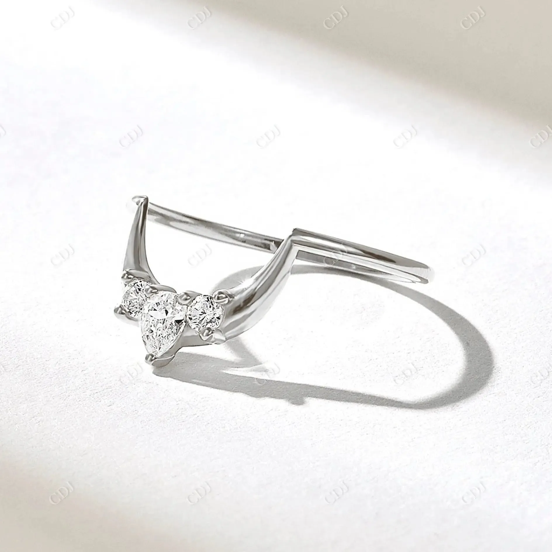 0.21CTW Lab Grown Diamond Tiara Curve Wedding Band