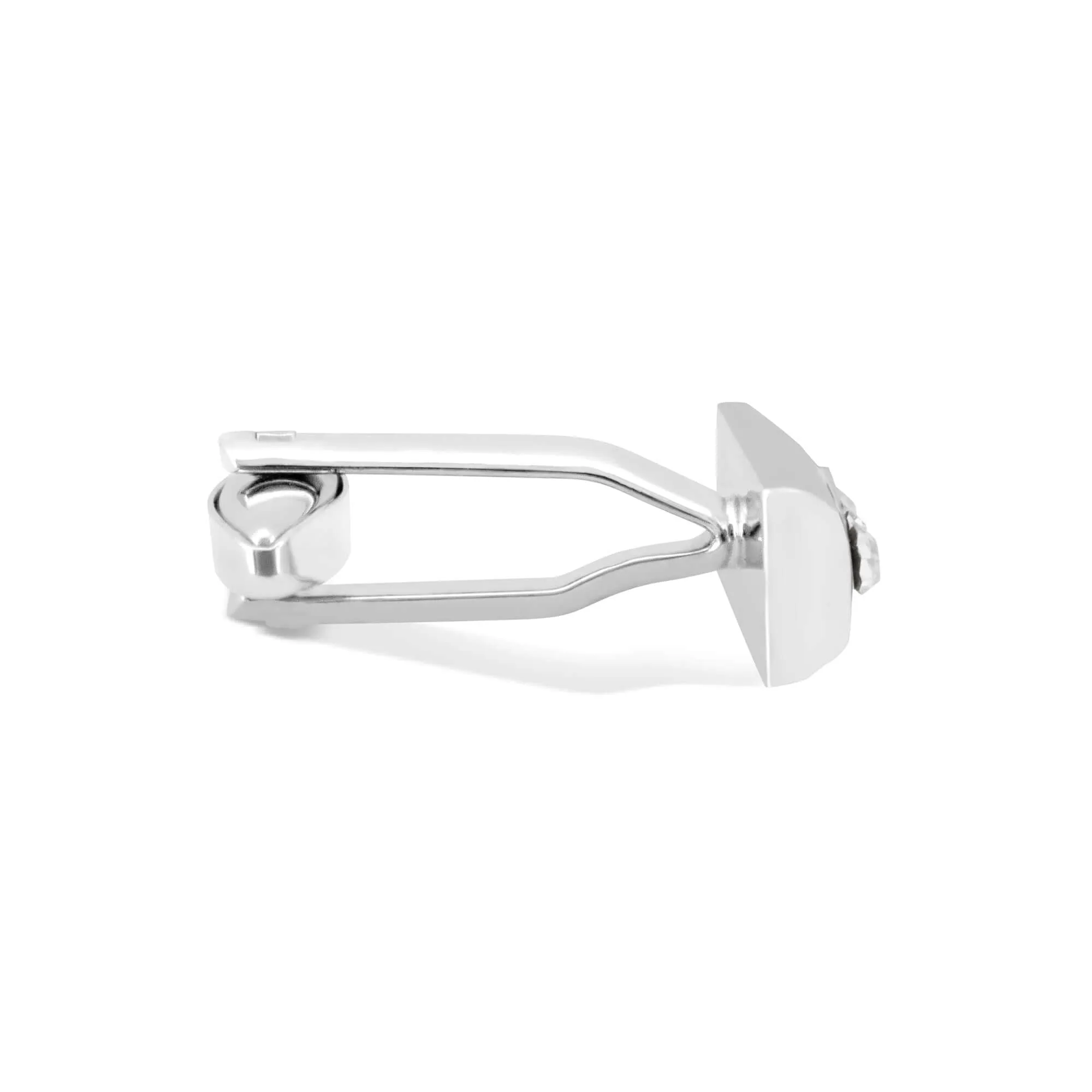 7 Rectangle White Crystals Cufflinks (Online Exclusive)