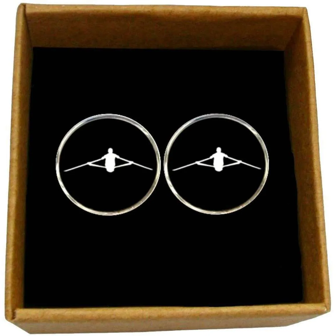 Bassin and Brown Rower Cufflinks - Black/White