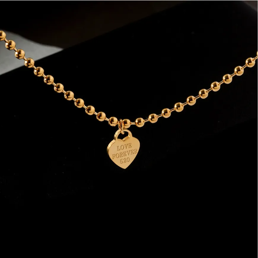 Beaded Heart Love Forever Elegant Charm Chain  Anklet For Women