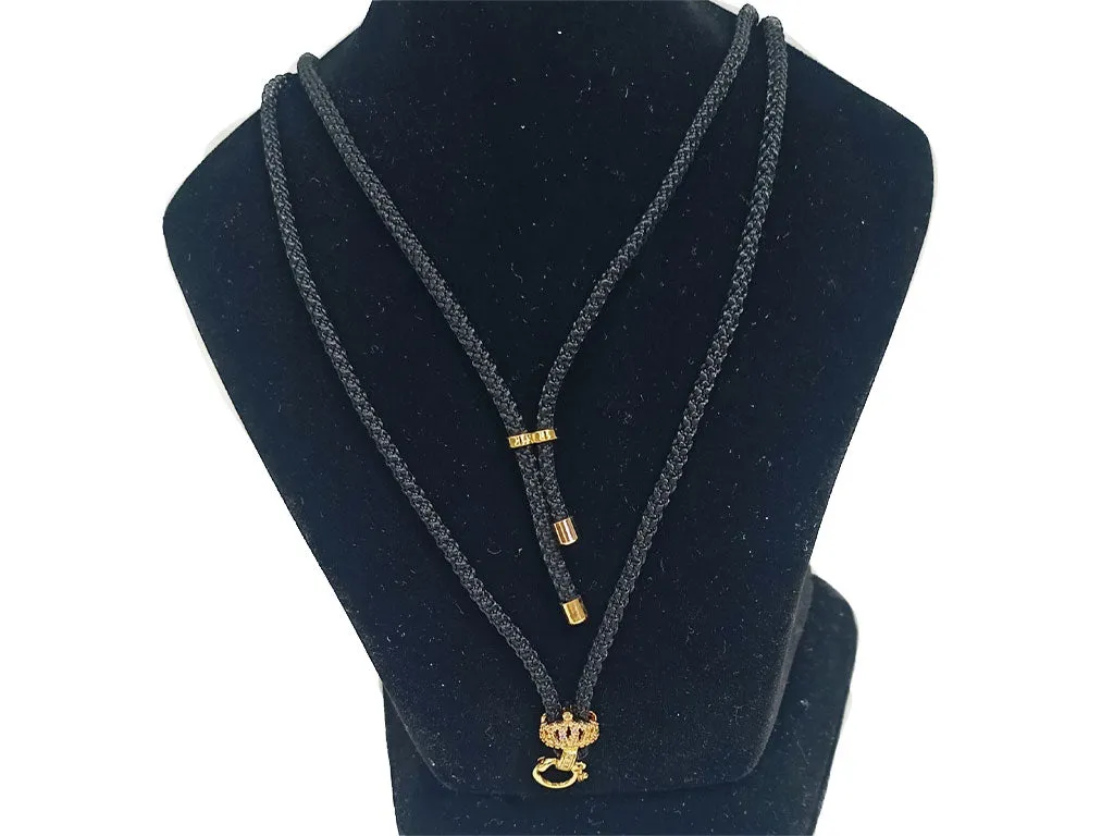 Black & Golden Crown Shape Dual Design 04 Jewelry Making Chain with Charms