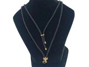 Black & Golden Crown Shape Dual Design 04 Jewelry Making Chain with Charms