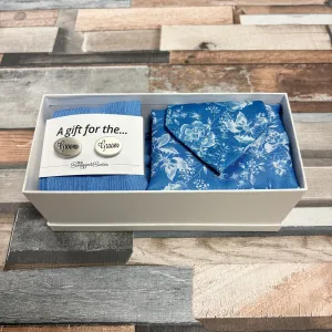 Blue Summer Rose Groomsman Proposal Gift Box