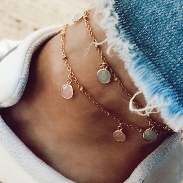 Boho Anklet Foot Geometry Chain Ankle