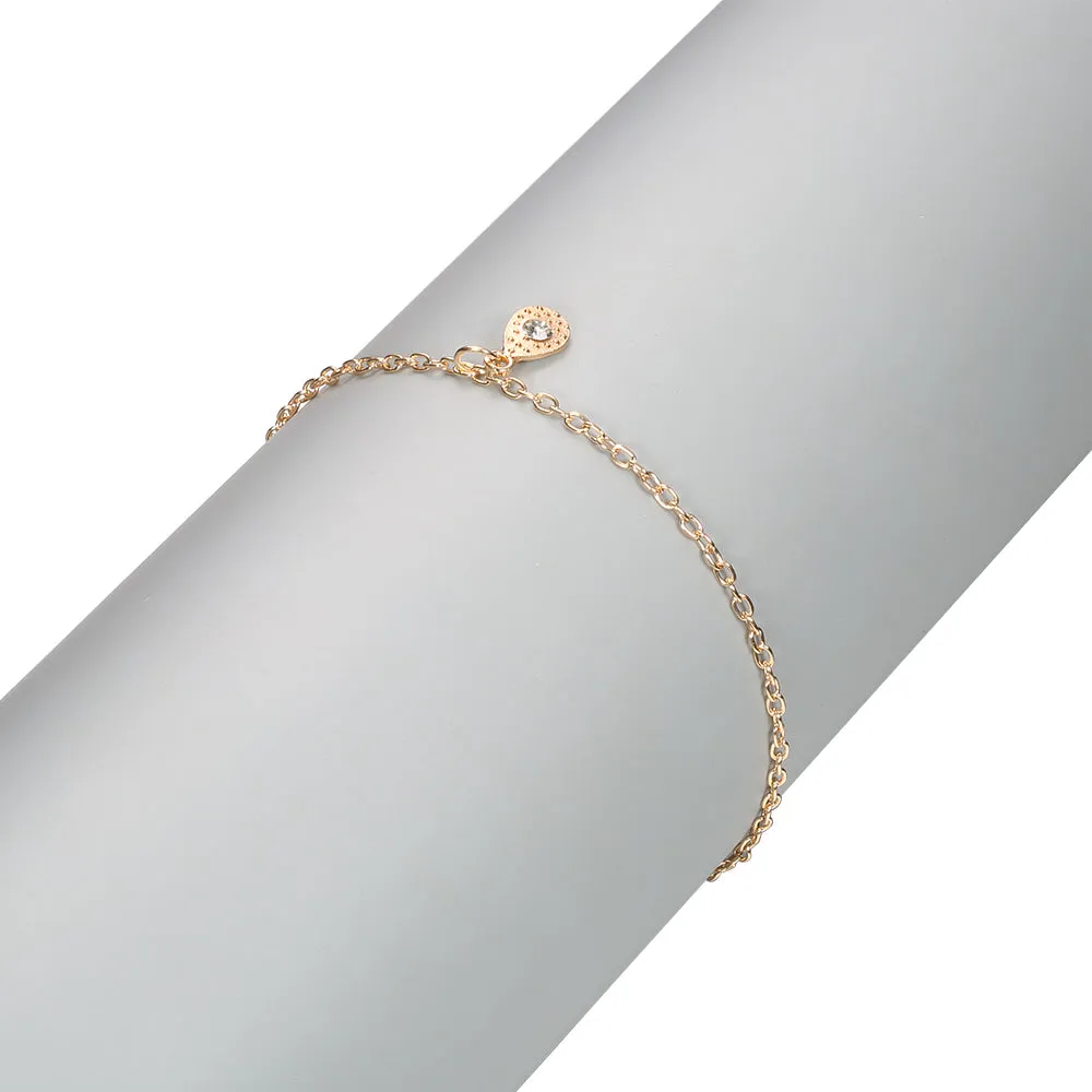 Boho Water Drop Pendant Anklets Bracelet for Women