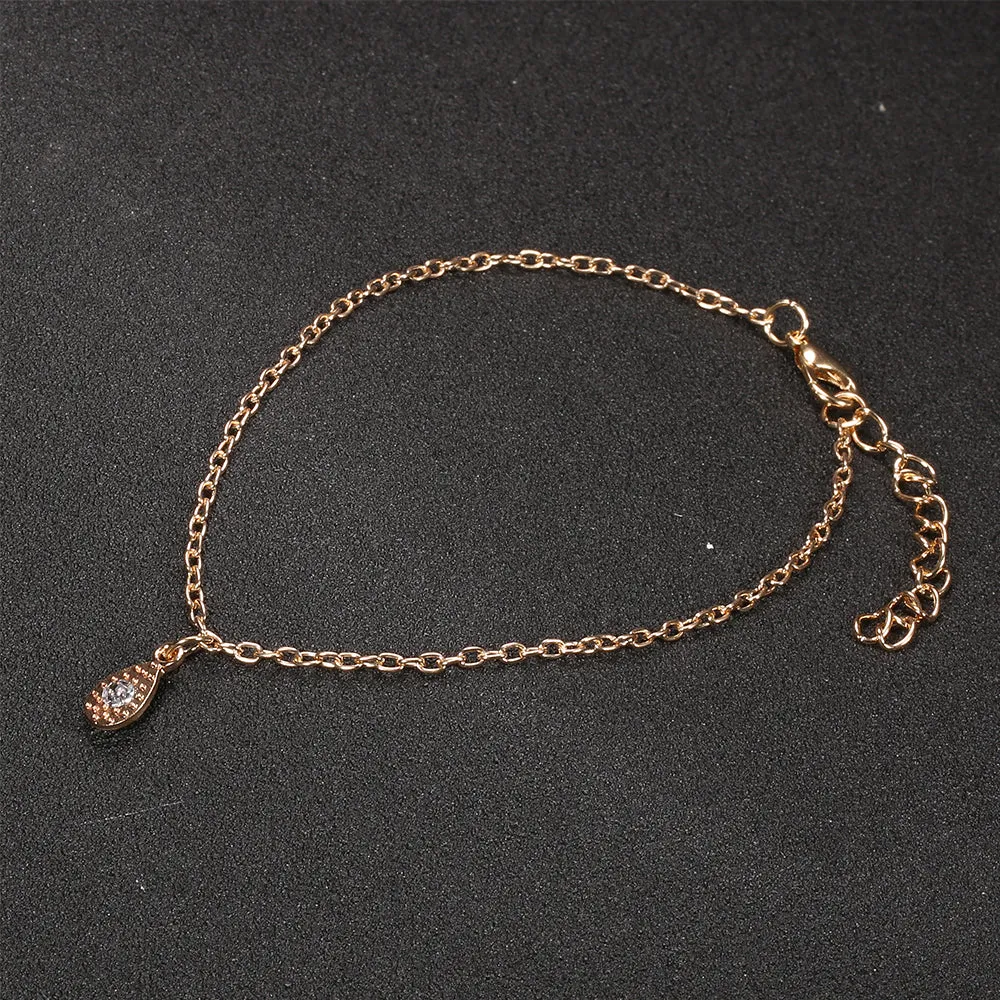 Boho Water Drop Pendant Anklets Bracelet for Women