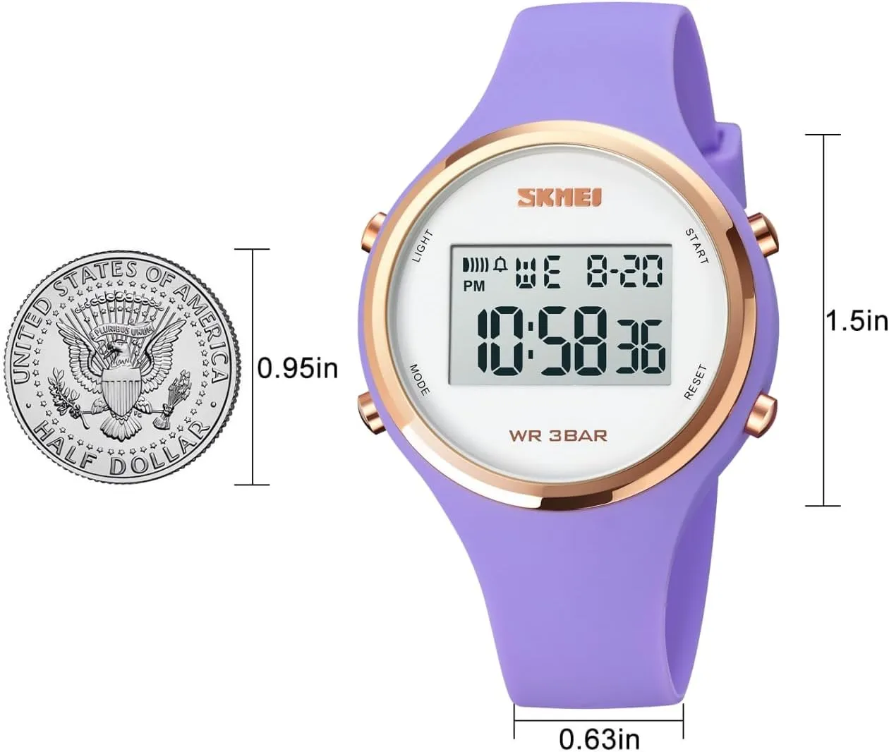 CakCity Digital Watch for Women Waterproof Stopwatch Sports Watches for Mens and Womens Unisex Wristwatch with Luminous Display