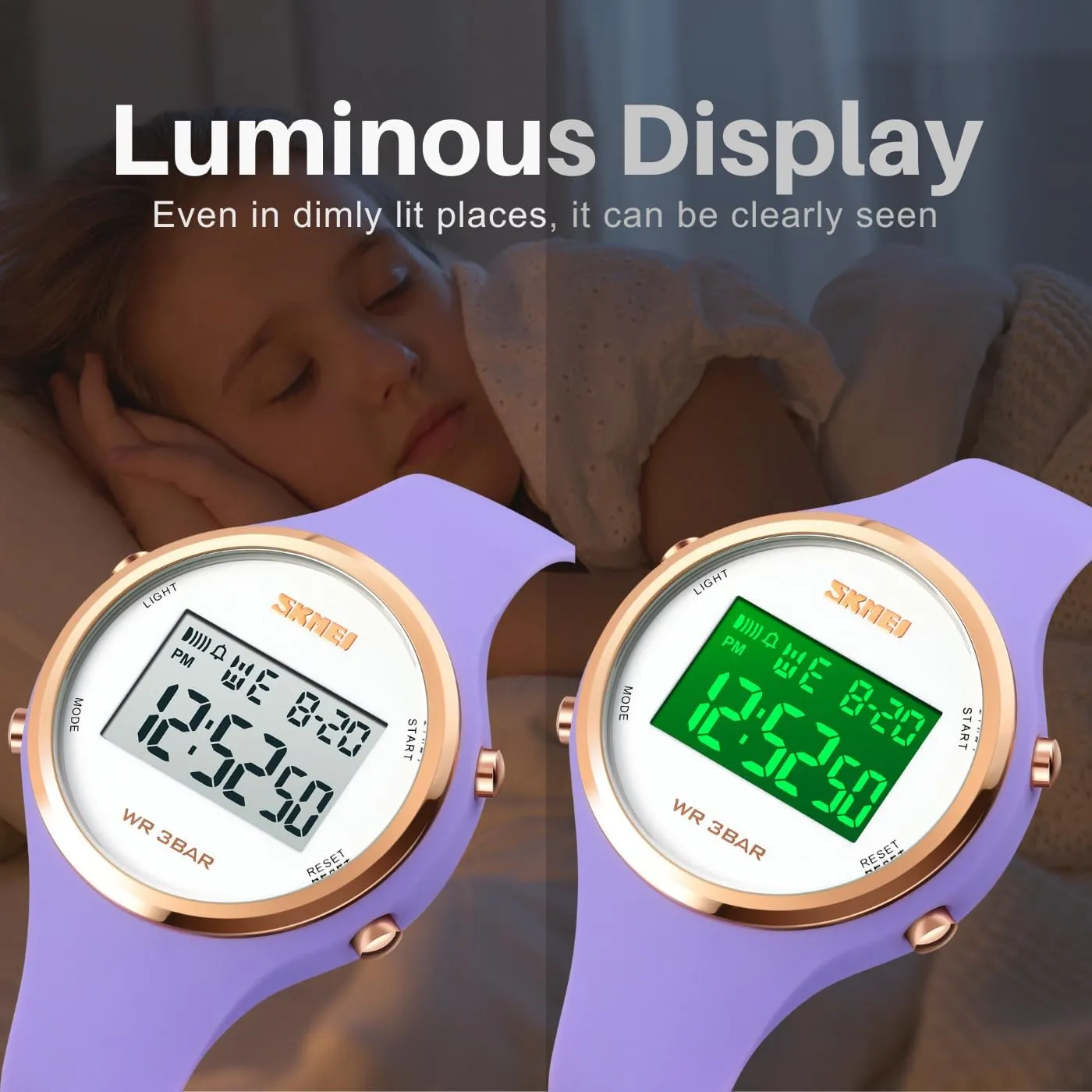 CakCity Digital Watch for Women Waterproof Stopwatch Sports Watches for Mens and Womens Unisex Wristwatch with Luminous Display