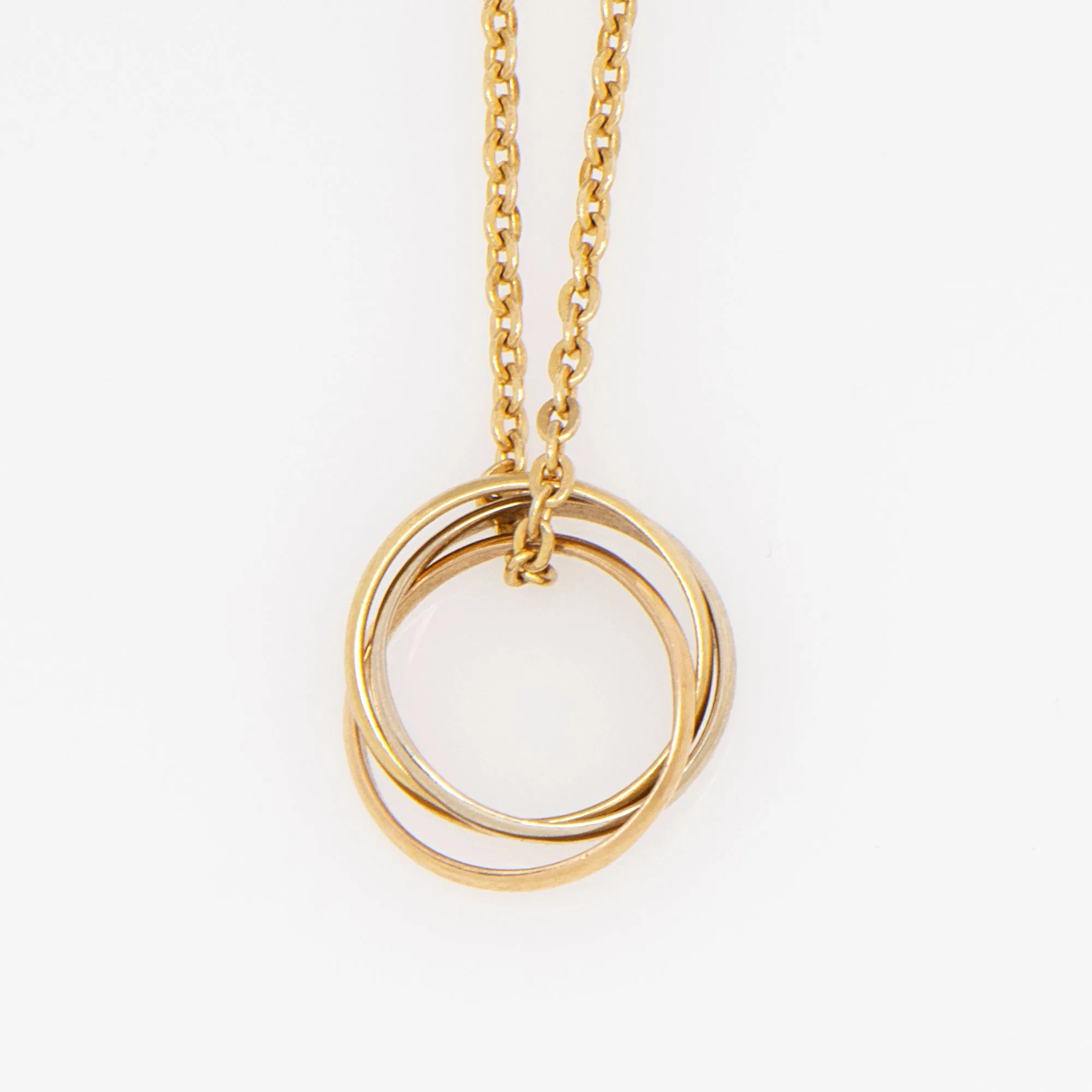 Cartier 18k Tri-Gold Trinity de Cartier Necklace (SHF-udGld3)