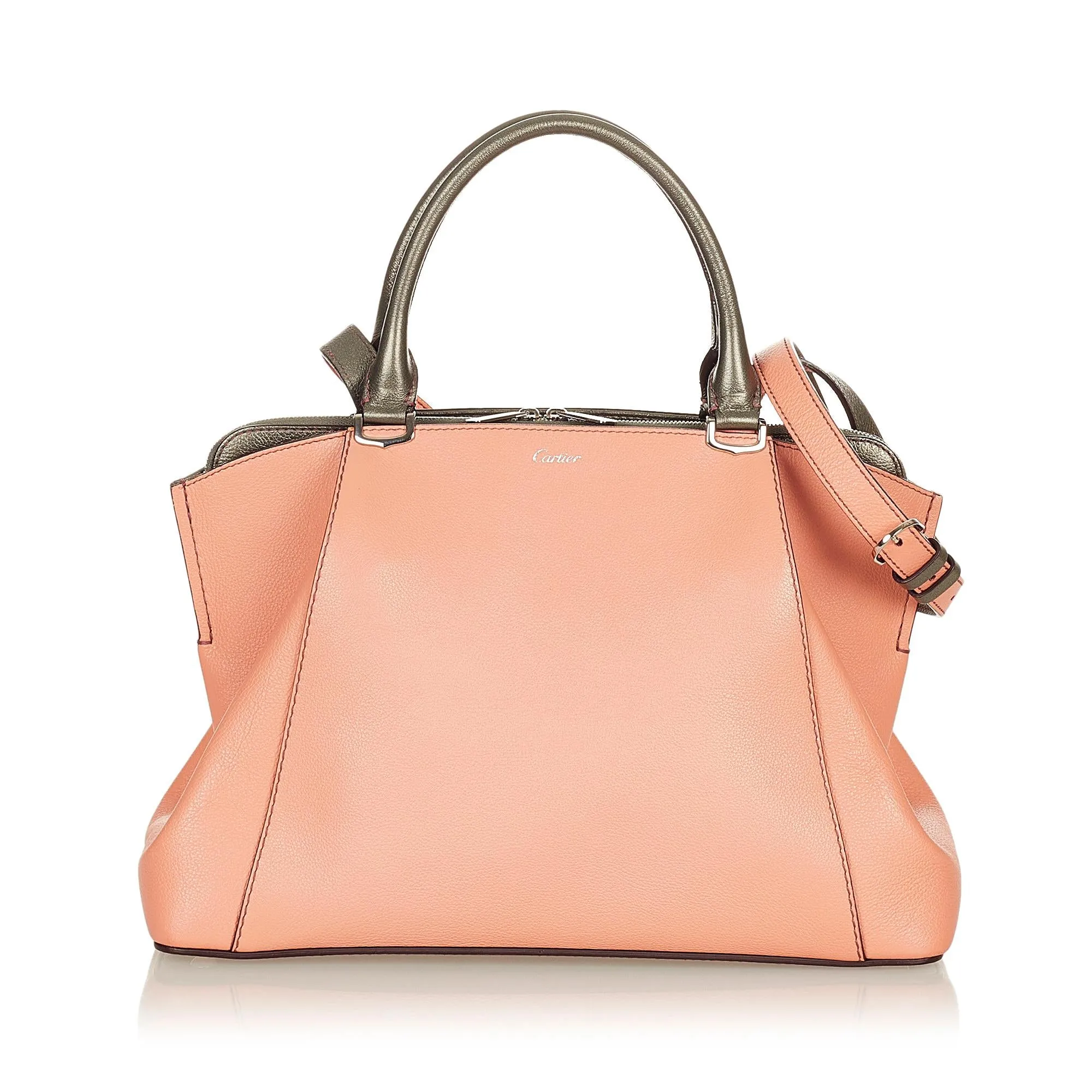 Cartier C de Cartier Leather Satchel (SHG-26967)