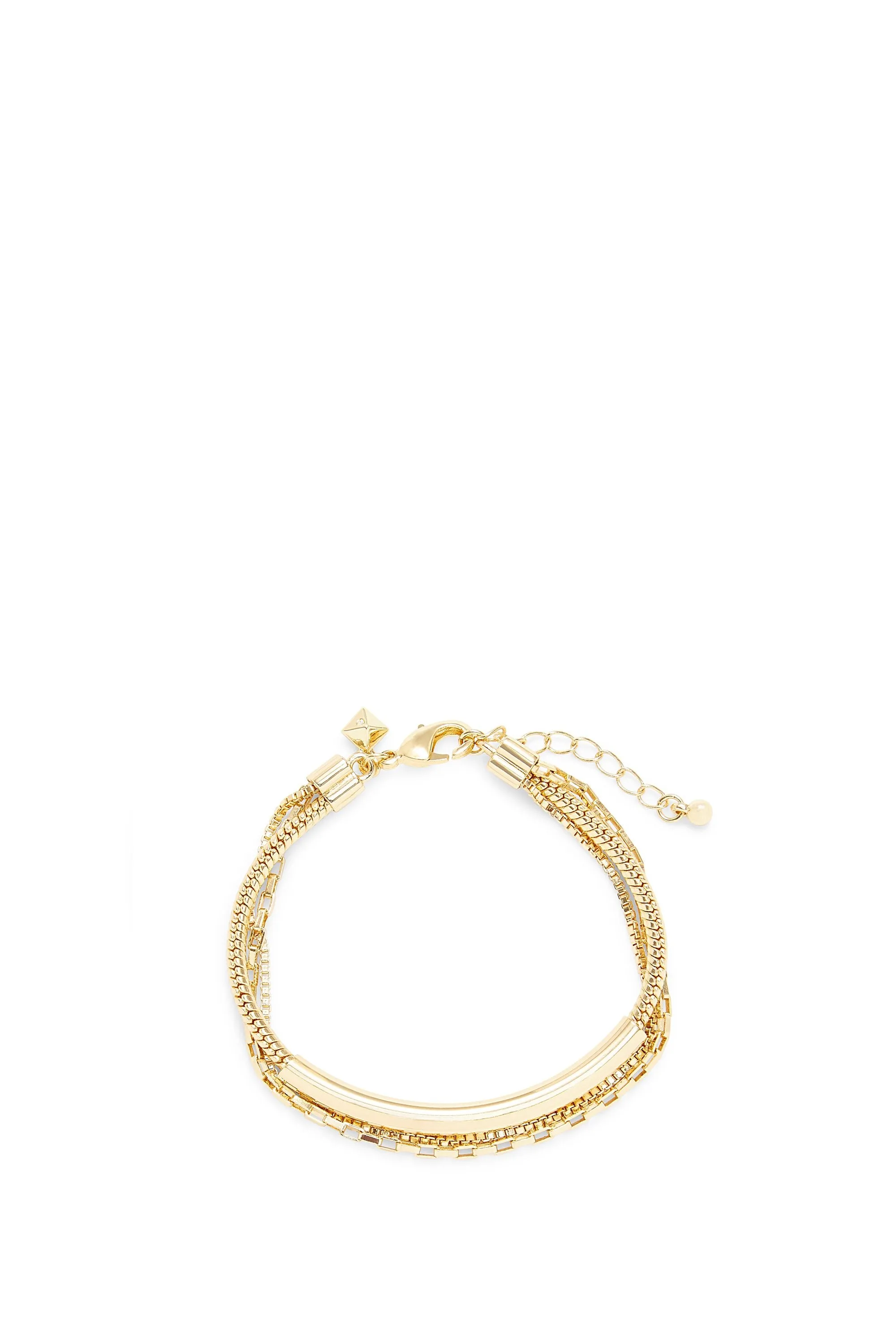 Chain And Bar Slider Bracelet