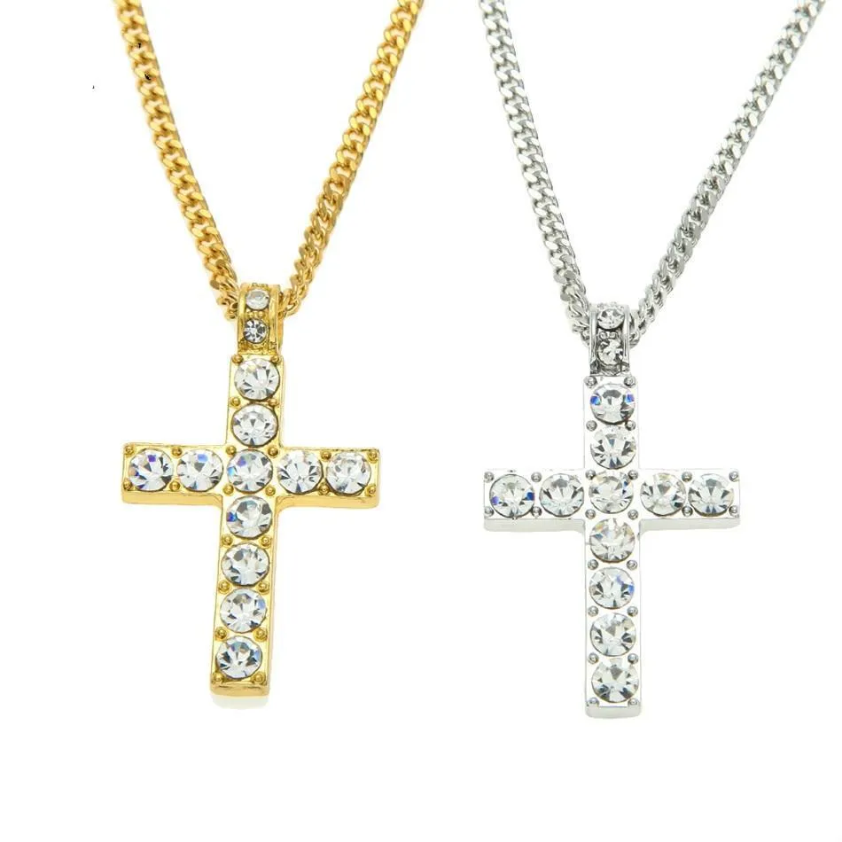 Cross Pendant Necklace Rhinestone