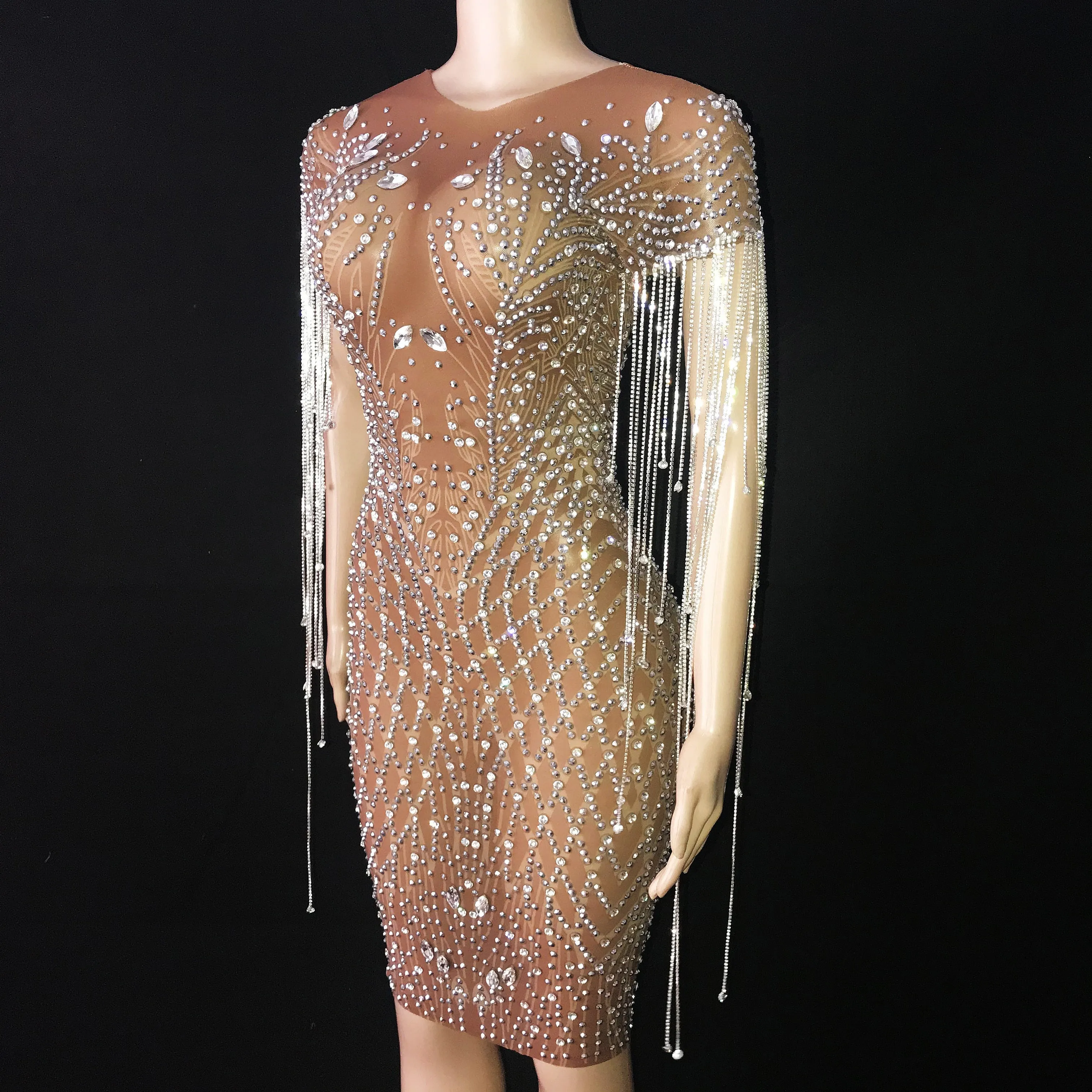 Crystals Chains Rhinestones Dress