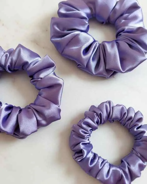 Custom Silky Satin Silk Scrunchies for Hair-ربطات شعر