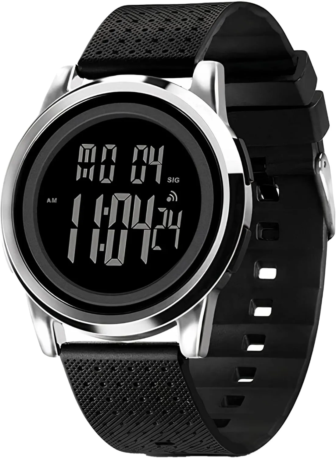 D Dash Ultra-Thin Minimalist Sports Waterproof Digital Watches Men with Wide-Angle Display Rubber Strap Wrist Watch for Men Women