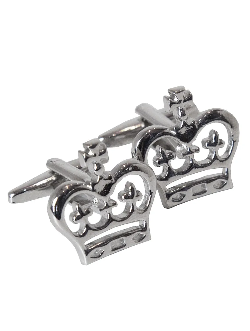 DCLIC Crown Cufflink - Silver