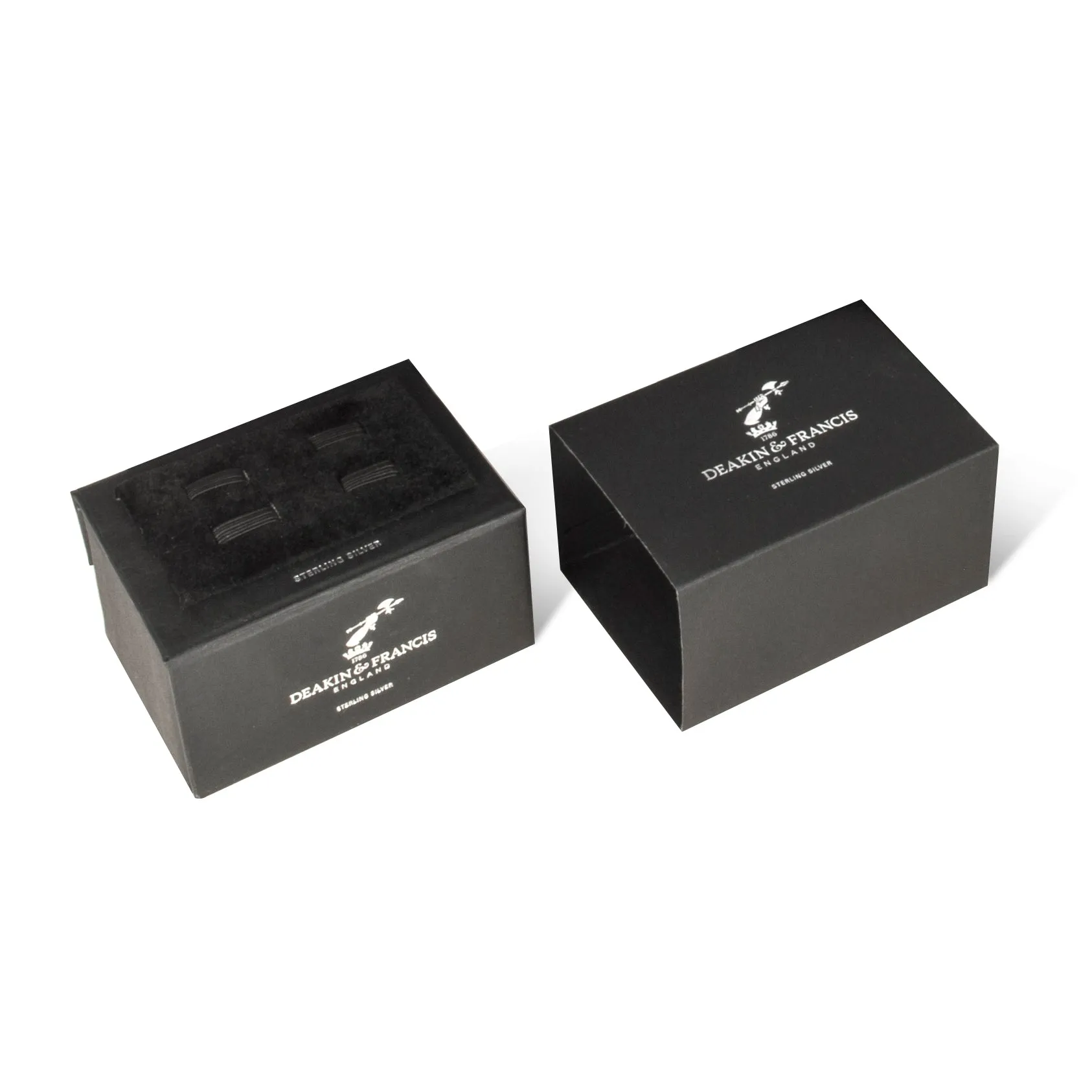 Deakin & Francis Classic Oval Sterling Silver Cufflinks