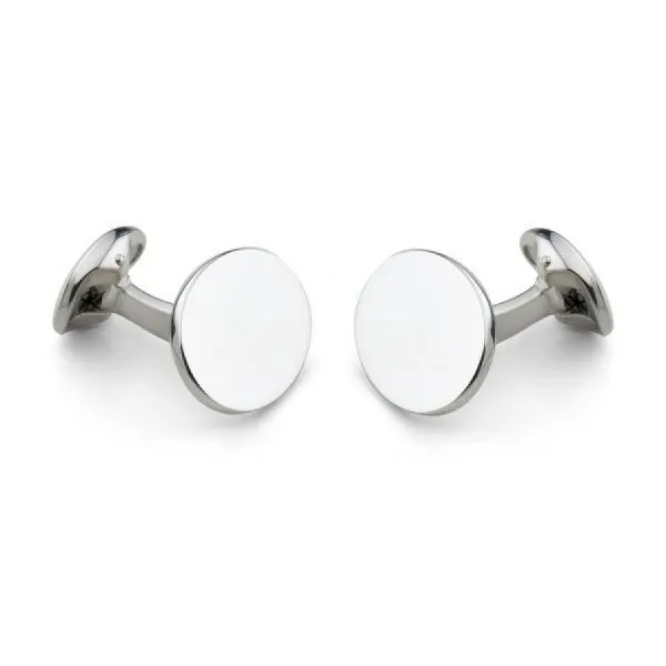 Deakin & Francis Classic Oval Sterling Silver Cufflinks