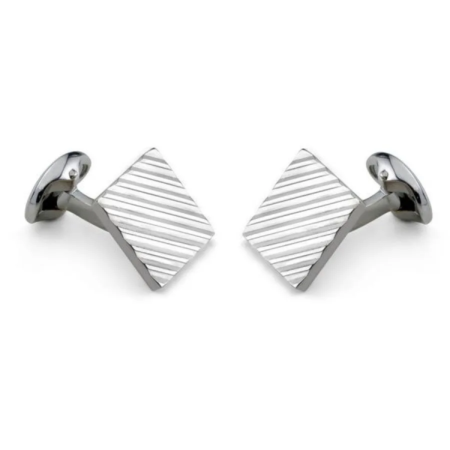 Deakin & Francis Silver Square Cufflinks
