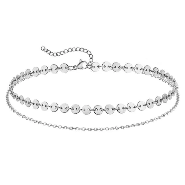 Double Layers Barefoot Sandals Heart Foot Bracelet Anklet