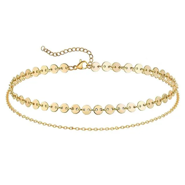 Double Layers Barefoot Sandals Heart Foot Bracelet Anklet