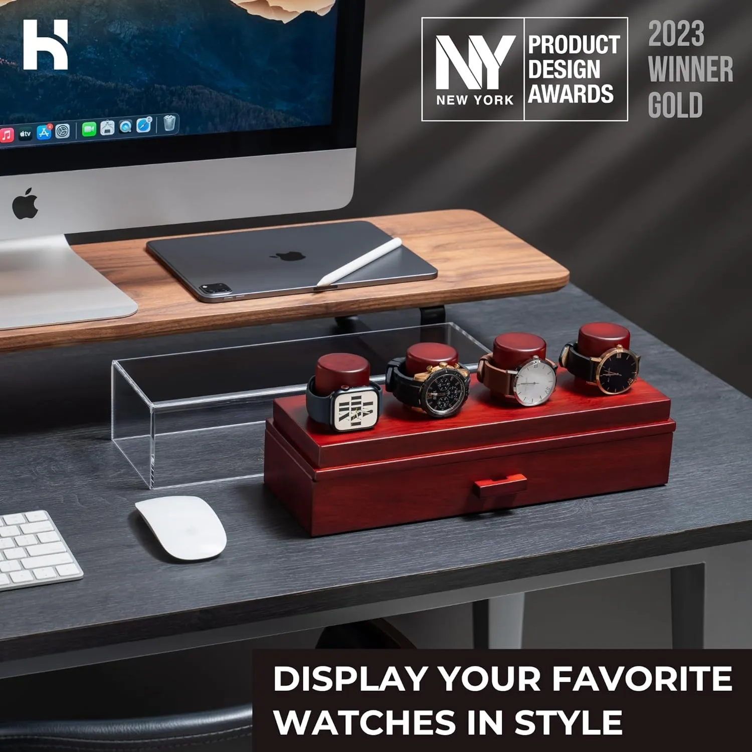 Elevate Your Watch Collection With the Watch Deck Color Cherry Size One Size