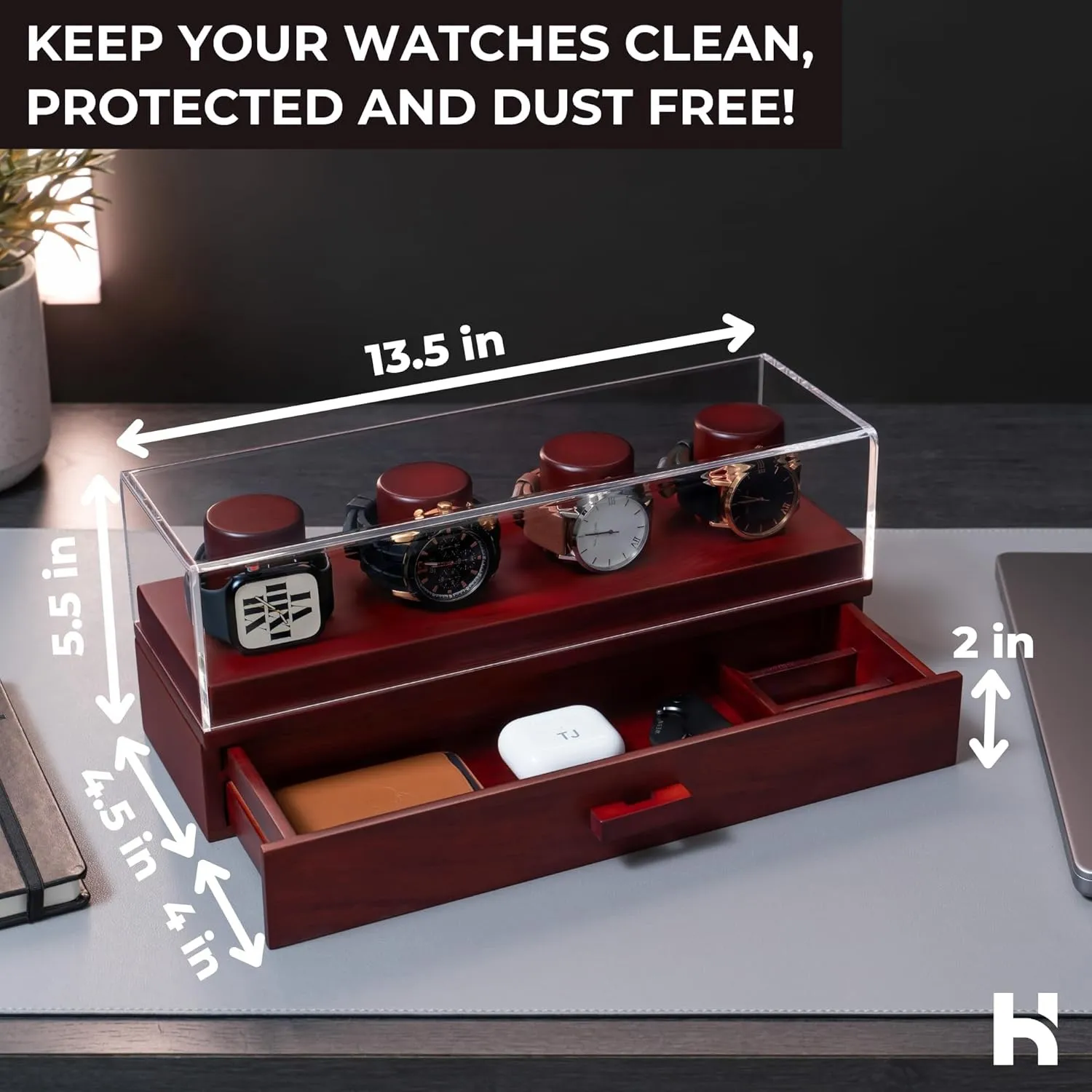 Elevate Your Watch Collection With the Watch Deck Color Cherry Size One Size