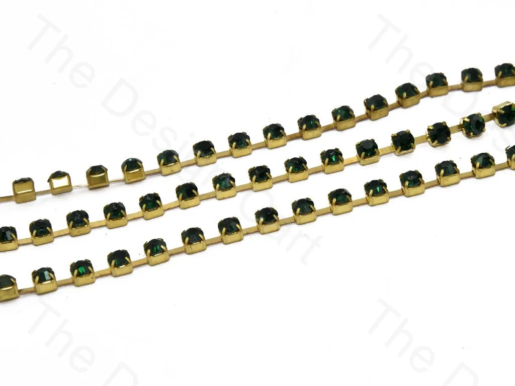 Emerald Green Golden Cup Chain