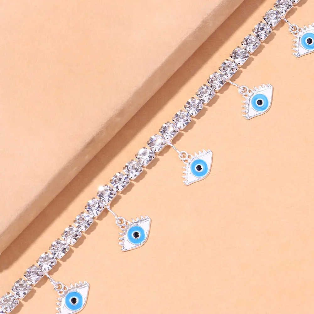 Fashion Blue Evil Eye Anklet Bracelet Wholesale for Women
