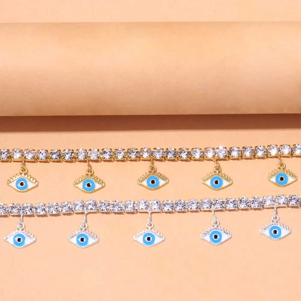 Fashion Blue Evil Eye Anklet Bracelet Wholesale for Women
