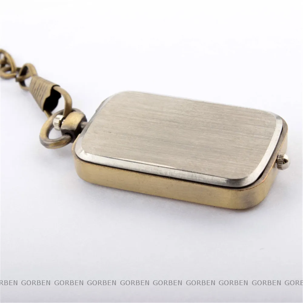 fashion design double time small pocket watch