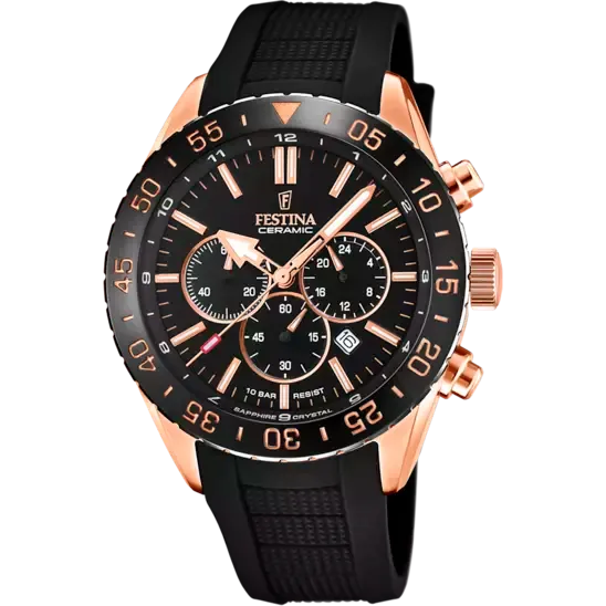 Festina Chrono Bike Black Dial Black Rubber Strap Men's Watch F20516/2