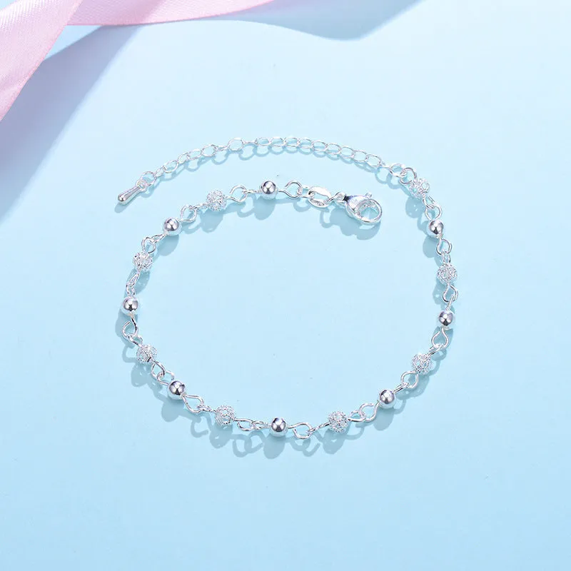 Frosted Bead Hollow Ankle Jewelry
