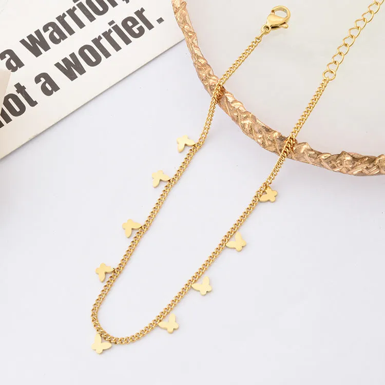 Geometric Cute Titanium Steel Anklet Wettable Anklet