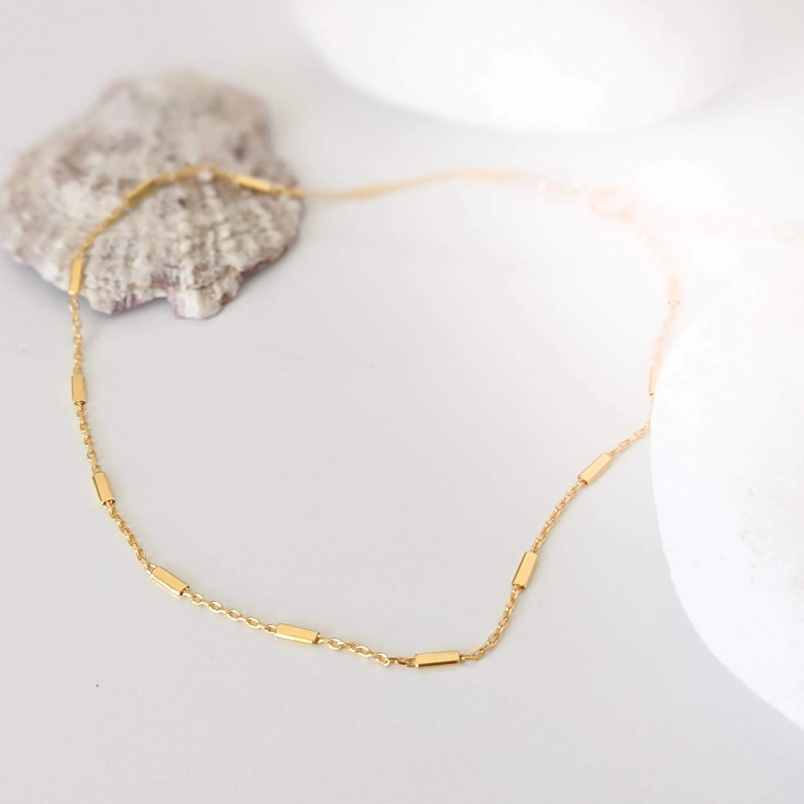 Gold Anklet, Dainty Summer Minimalist Gold Chain Ankle Bracelet for Women