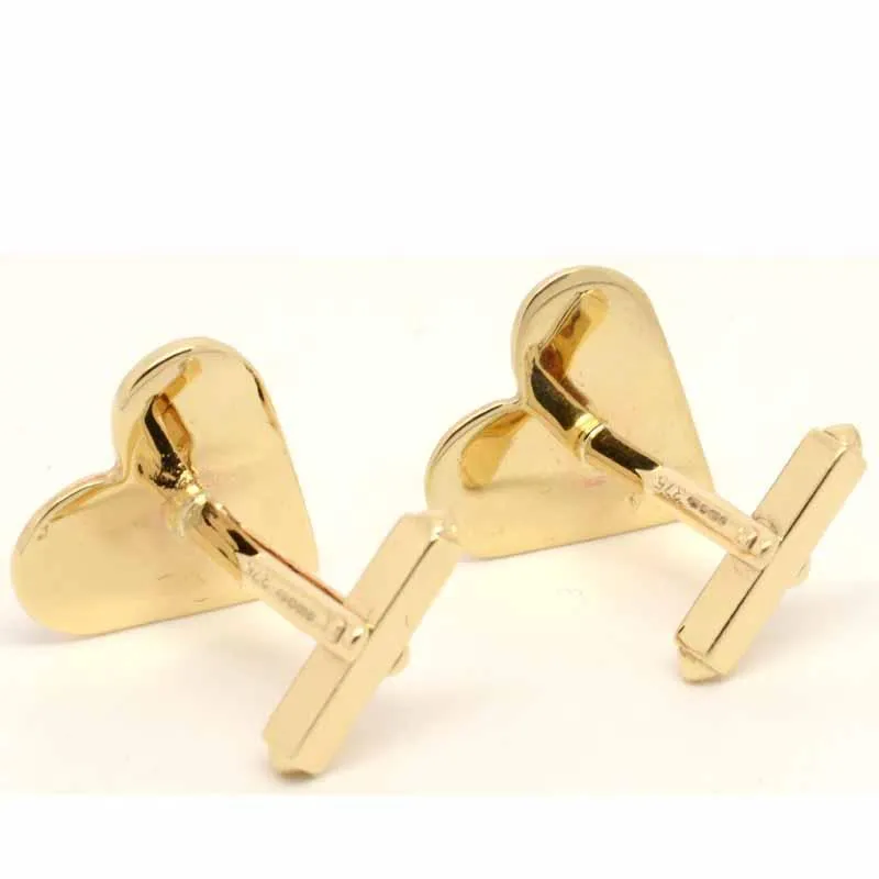 Gold Heart Handprint Cufflinks