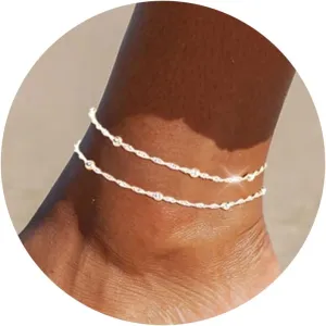 Gold/Silver Ankle Bracelets for Women Trendy Layered Beads Chain Anklets Non Tarnish Waterproof Beaded Anklets Bracelets Summer Beach Hawaii Foot Jewelry Accessories