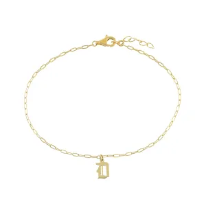 Gothic Initial Anklet
