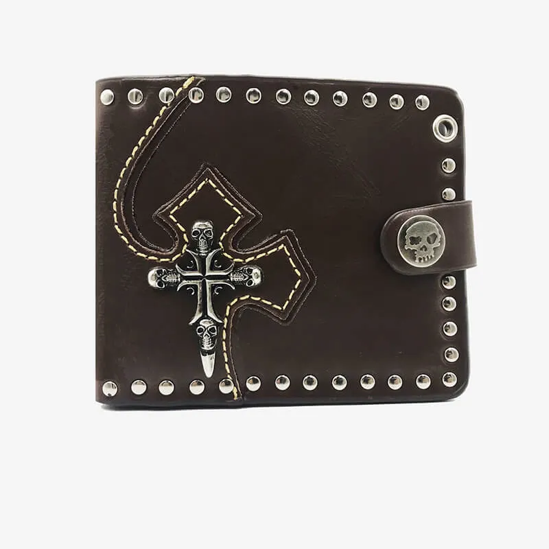 Gothic Skull Sword PU Leather Wallet