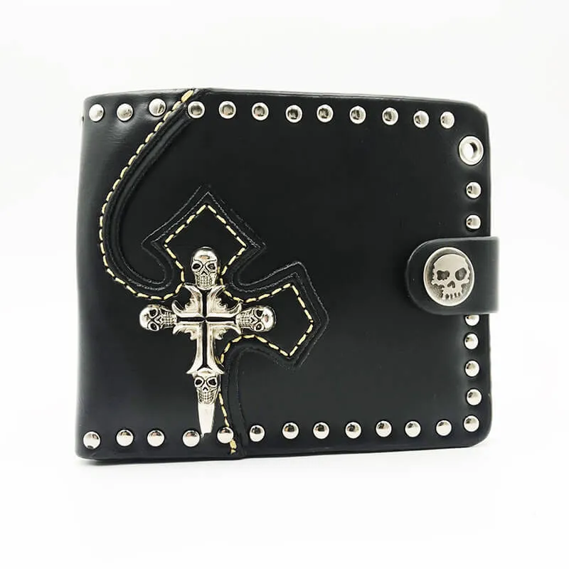 Gothic Skull Sword PU Leather Wallet