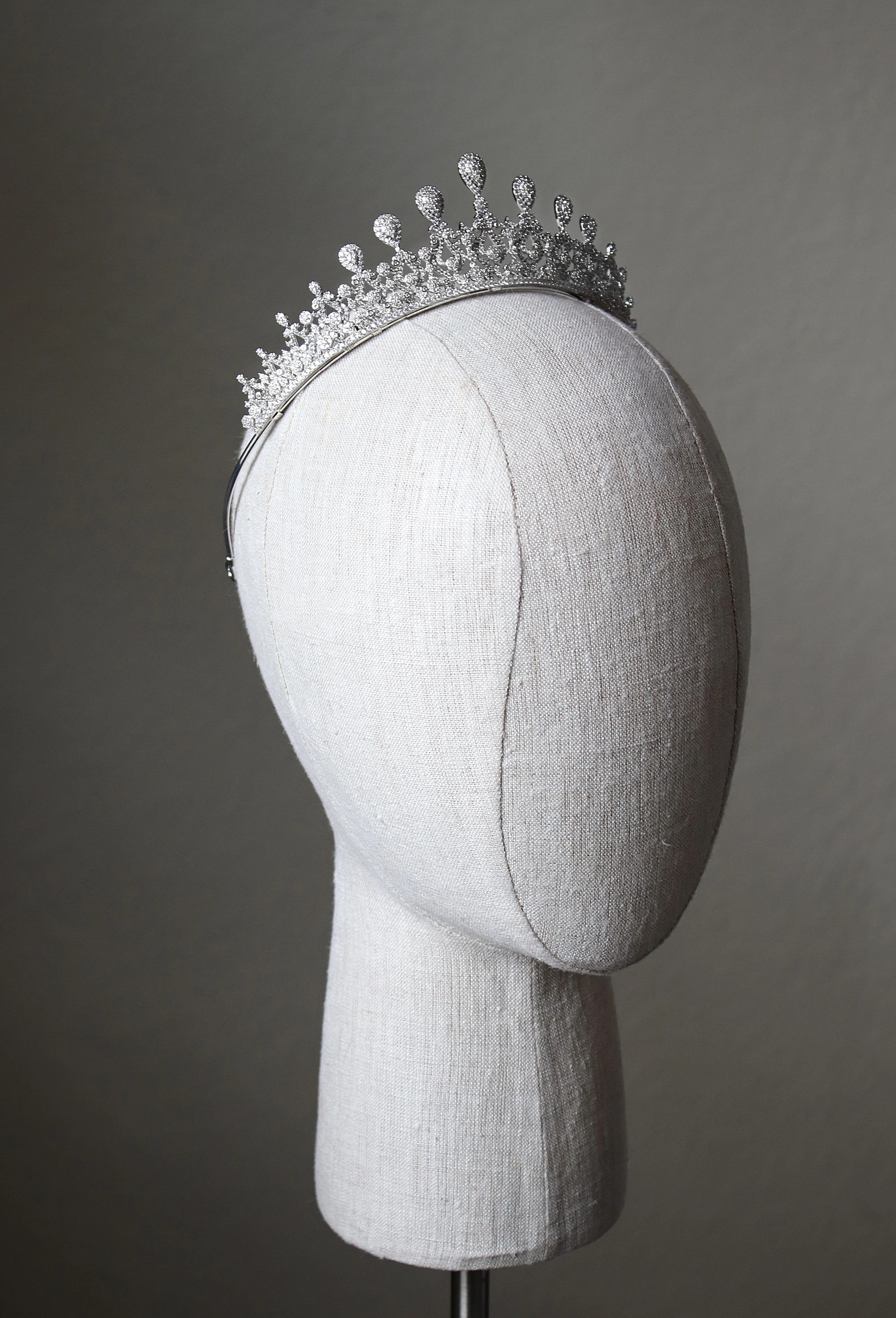 GRACE Simulated Diamond Bridal Tiara