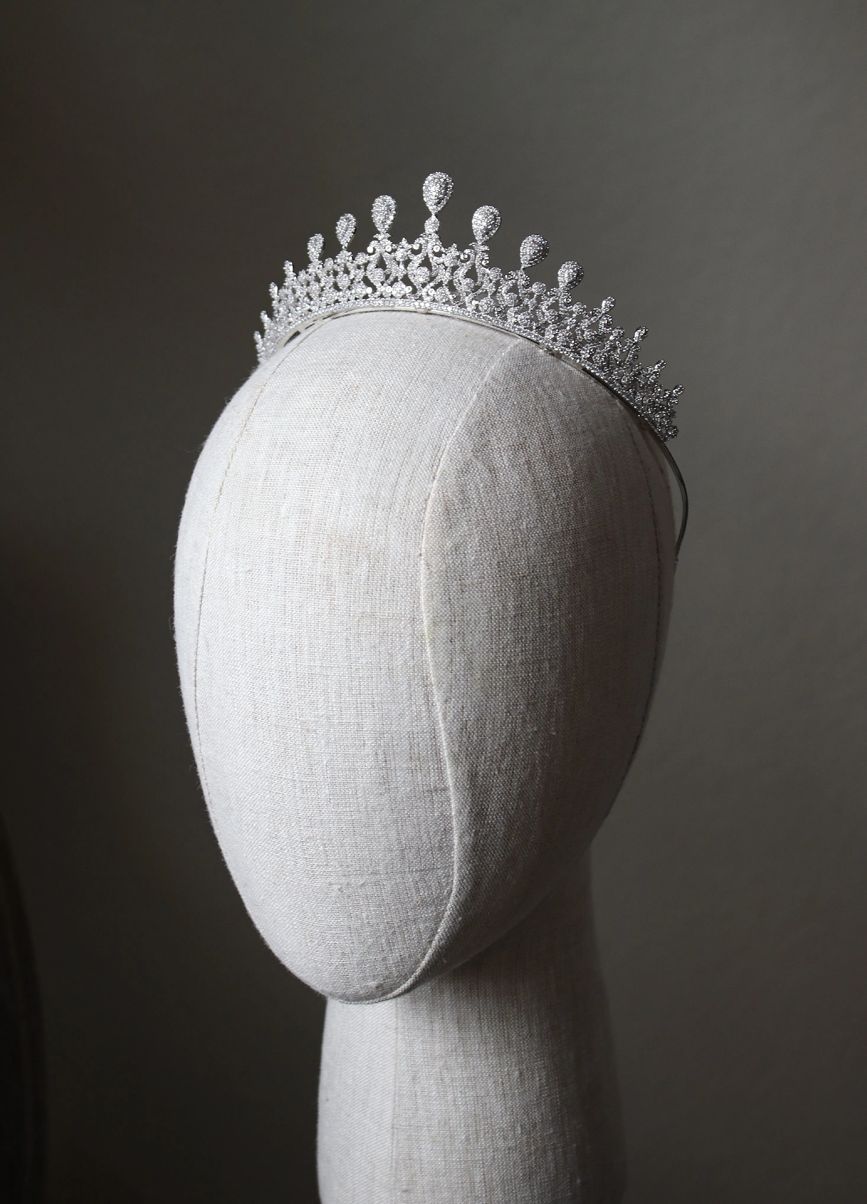 GRACE Simulated Diamond Bridal Tiara