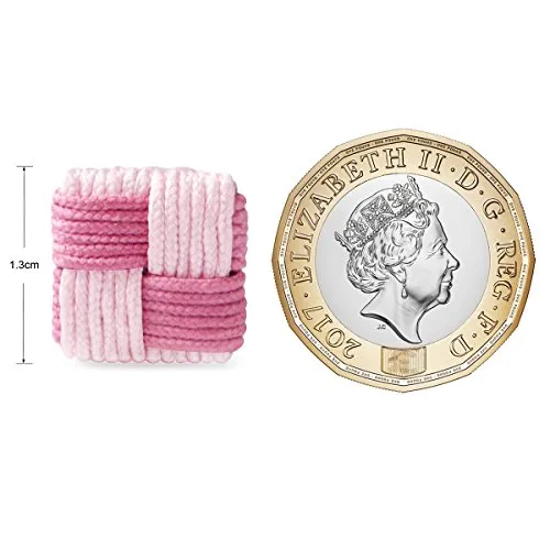HONEY BEAR Silk Knot Cufflinks Fabric for Mens/Women Shirt/Dress, for Business Wedding Gift, Square Shape (Pink)