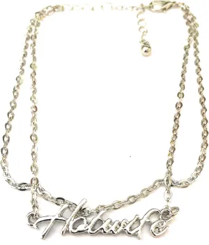 Hotwife 2 Row Chain Anklet in Silver - HOTWIFE - Queen of Spades - Cuckoldress - Mistress - Vixen