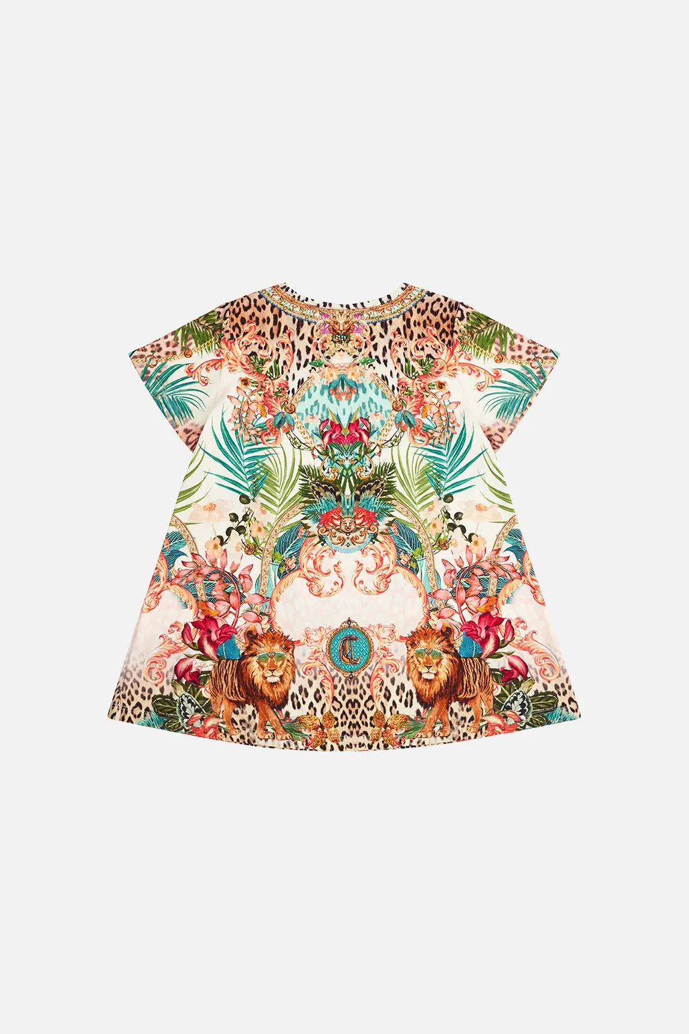 KIDS TSHIRT DRESS WITH FLARE HEM 4-10 ROYALTY LOYALTY