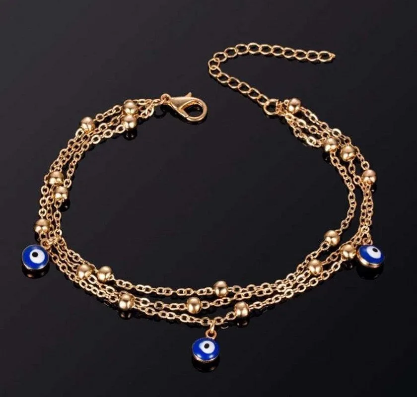 Ladies Turkish Eyes Beads Anklets for Women