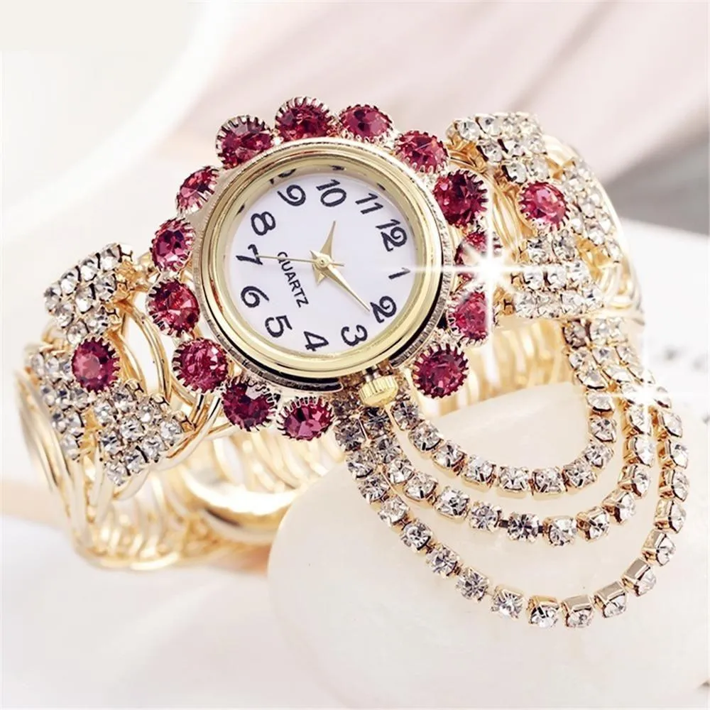 Luxury Fashion Women's Rhinestones Relogio Bracelet Wrist Watches