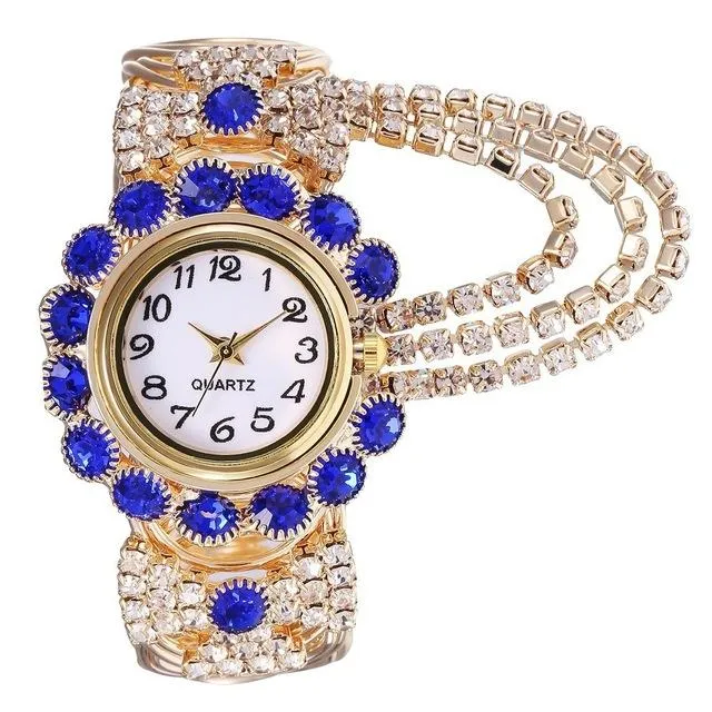 Luxury Fashion Women's Rhinestones Relogio Bracelet Wrist Watches